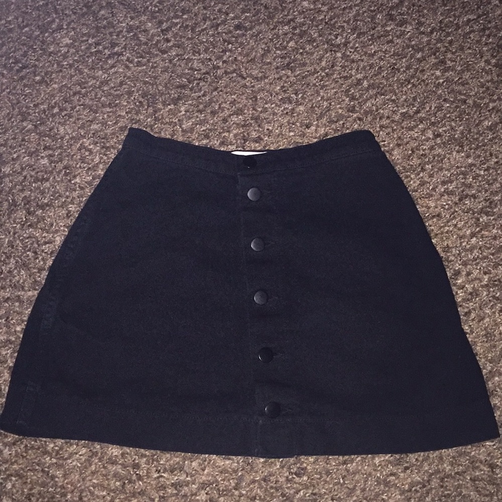 American Apparel Jeans Button Down Black Skirt 🖤